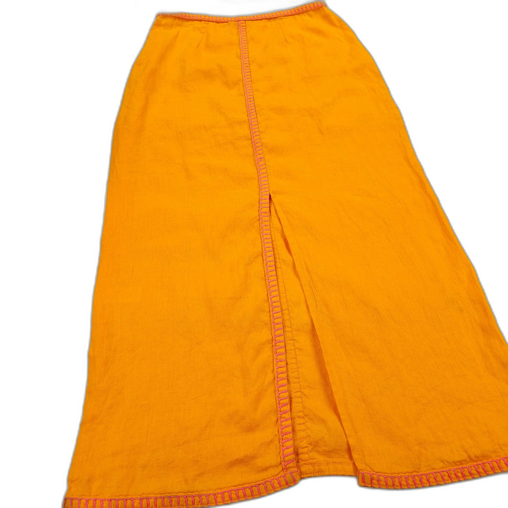 NWT Magaschoni 100% Linen Crop Top Skirt Set Co-Ord Resort Boho Quiet Luxury - Picture 10 of 13